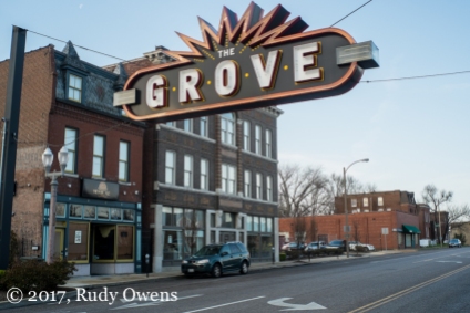 The entrance to The Grove improvement district