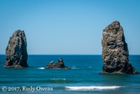 I almost surfed here, at the Needles, at Cannon Beach. The waves looked nicer than Seaside's, which was rare.