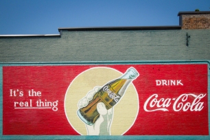 The Coke mural in Cottage Grove, Oregon